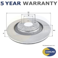Comline Rear Brake Disc Fits