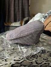 Toddler Boys Brown With Pinstripes Flat Cap, New