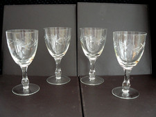 4 x VINTAGE WINE GLASSES