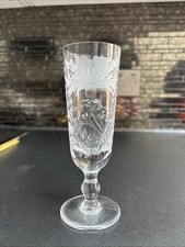 Royal Brierley crystal Honeysuckle etched design champagne flute