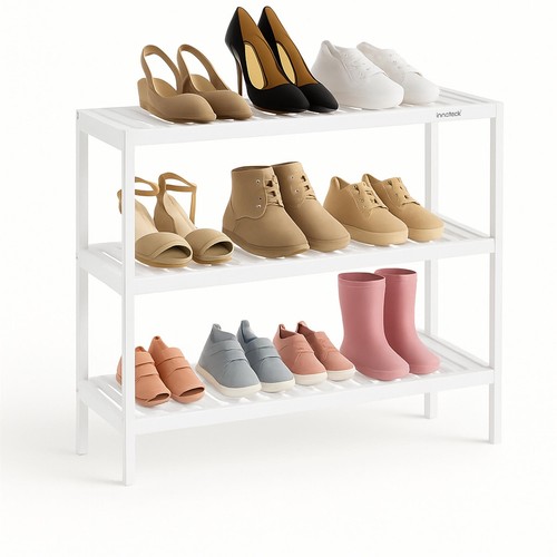Tier shoe rack bamboo wooden - bamboo,