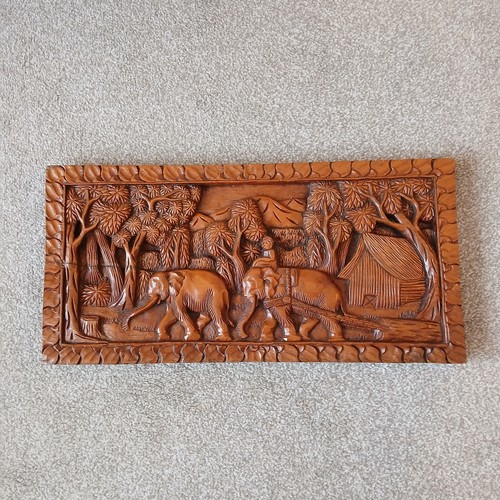 Indian hand carved - carved, wooden