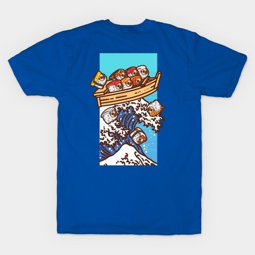Puglie pug great wave - pug:,