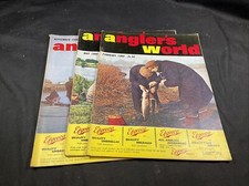3 Copies Anglers World Fishing Magazine 1966 Vintage Ephemera Book Sport Hobby