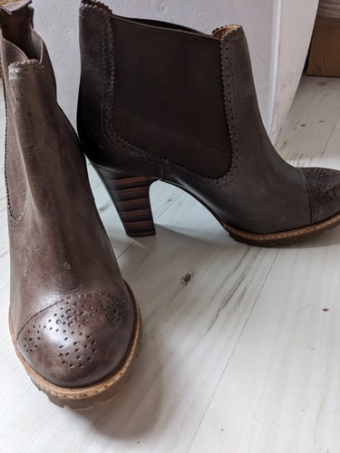 Clarks women brown leather - brown,