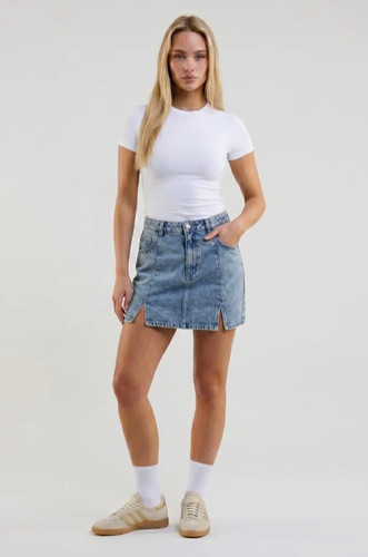 Denim miniskirt - denim,
