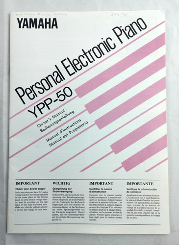 Yamaha personal electronic - yamaha,