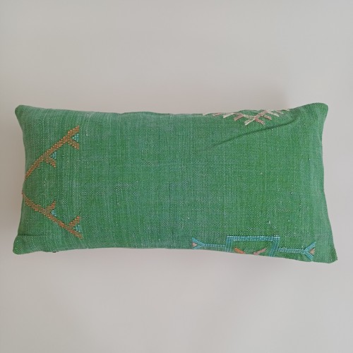 Moroccan cactus silk cushion - cactus,