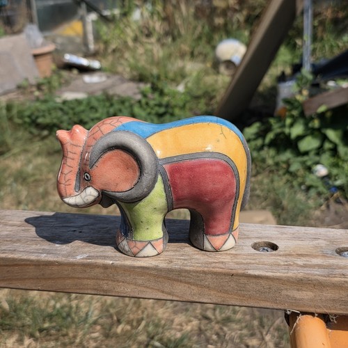 Mona ceramic elephant figurine - ceramic,