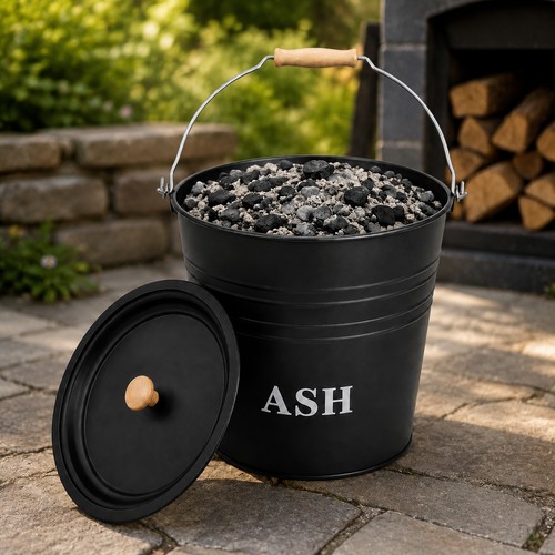12l metal ash bucket fireside - 12l,