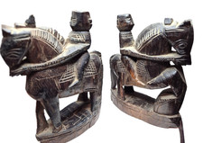 Pair of Vintage Wooden Horse