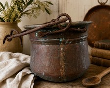 Antique Copper Cauldron