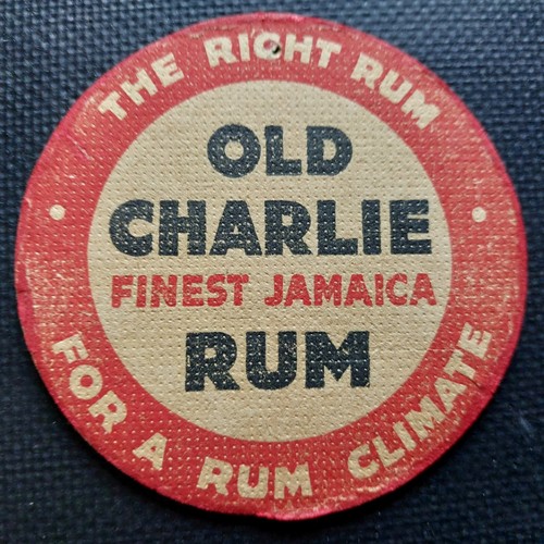 Old charlie rum beer mat - beer,