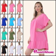 Womens V Neck Smock Dress