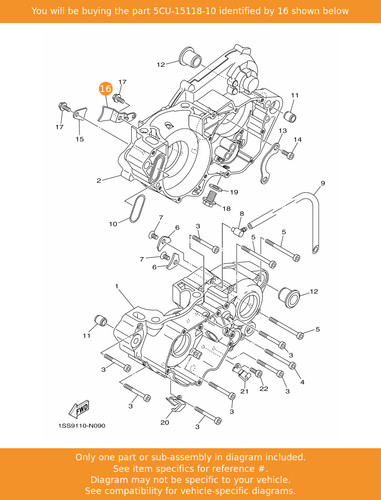 Yamaha holder 5cu 15118 10 - holder,, 5cu-15118-10