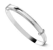 Sterling Silver Expanding Baby Bangle -  NEW ~ Gift Boxed