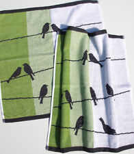 2x Towels Birds Power Kitchen