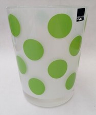 Green Polka Dot Frosted Glass Vase Leonardo 17cm High