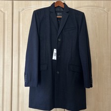 Brand New Mens Navy Overcoat