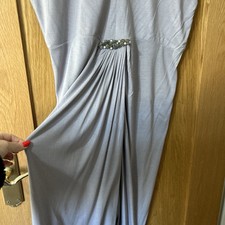 Nougat London grey Greek Style Cocktail Dress 14 RRP £99 New With Tags