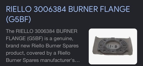 Riello 3006384 burner - riello, flange