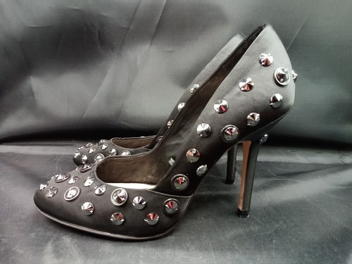Zara woman black satin studded - woman,