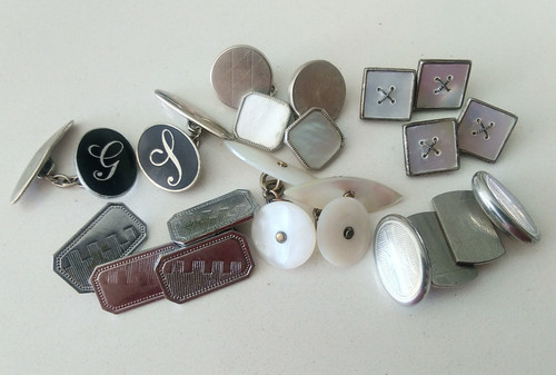 Vintage cufflinks pairs - vintage,