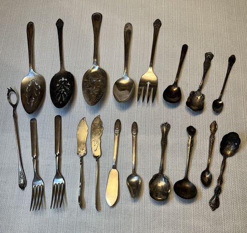 Vintage silver plate flat - silver,