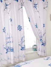 Nautical Curtains Blue White