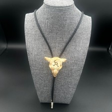 Vintage Bolo Tie Cow Skull