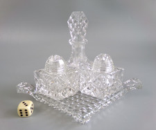 Cut Crystal Glass Cruet Set