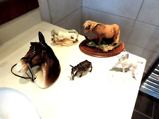 Horse Collection of Five Delightful Ceramic Horse Ornaments