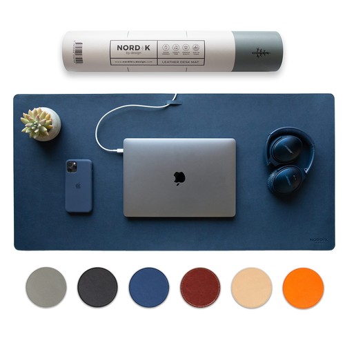 Nordik leather desk mat cable - leather,