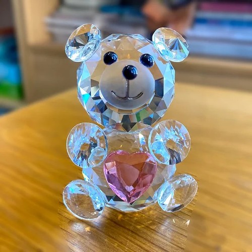 Love heart crystal bear - heart,