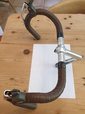 Vintage Cinelli Stem and Bars and Campagnolo Record Brake Levers. Good Order 70s