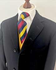 Crombie Style Overcoat Black Wool & Cashmere Mod 60’s Classic by Greenwoods 44R