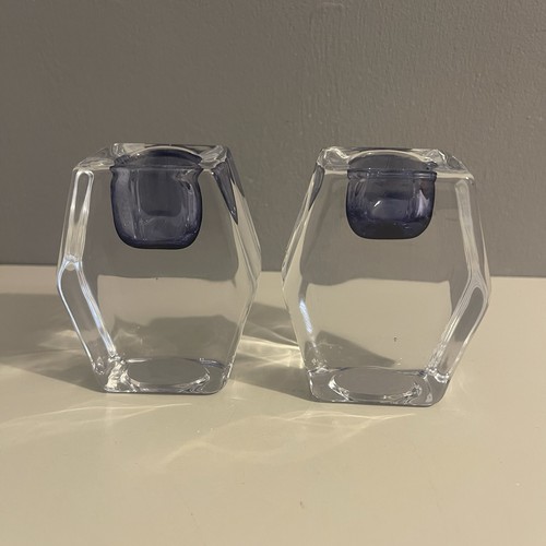 Vintage glass candle holders - vintage,
