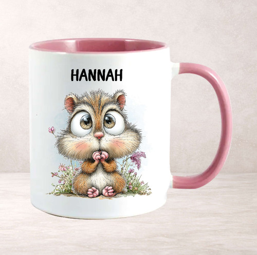 Personalised chipmunk mug cute - mug,