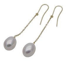 Tiffany & Co. Elsa Peretti Pearl by the Yard Earrings for Women, 750YG Yellow Go