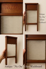 Antique No.OneNational Washboard Company Glass Washboard 1900SORIGINALWOOD RARE