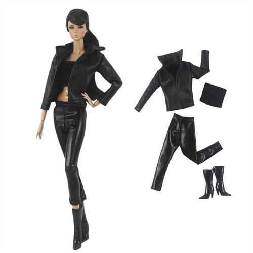 Leather fashion clothes set - leather,