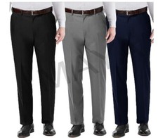 BOYS STURDY FIT SCHOOL TROUSERS UNIFORM HALF ELASTICATED ~REGULAR LEG ~