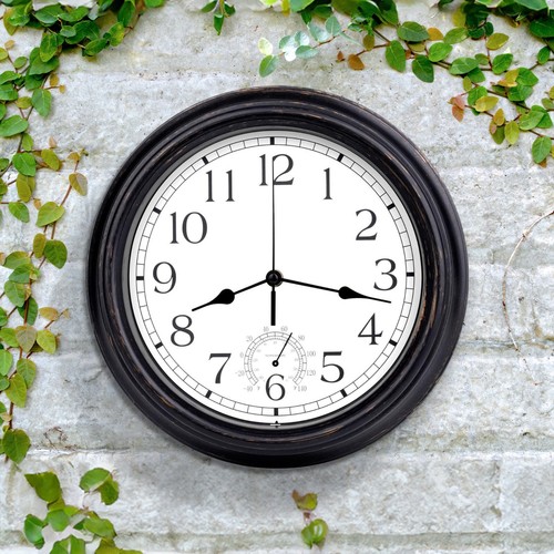 Garden wall clock with - wall,