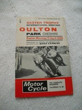 1966,Oulton Park, Easter Trophy,Motor Cycle Meet Programme,Hailwood,Minter,Ivy