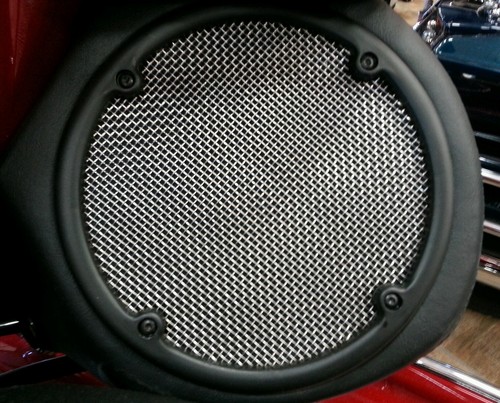 Rear stainless speaker grills - rear,