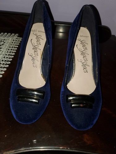 Woman navy blue velvet - m&s,