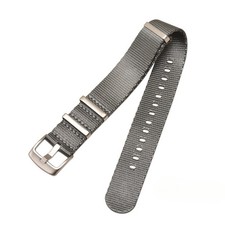 High Quality Canvas Nylon Watch Strap Single Pass Striped Wristband18 20 22 24mm