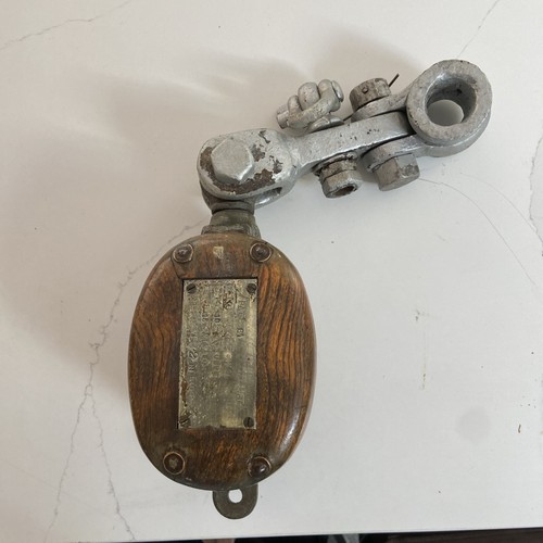 Antique maritime double - double, pulley