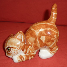 Rare SENESHALL Pottery Ginger Cat Signed by Amanda Short Studio Six Fulham 1988