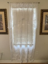 Vtg Lace Curtains Panel with